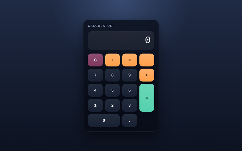 Screenshot of the Calculator app with a dark interface. |ideavibes ai