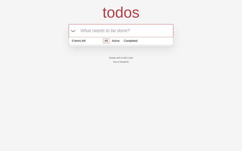 Screenshot of the TodoMVC todo utility app. |ideavibes ai